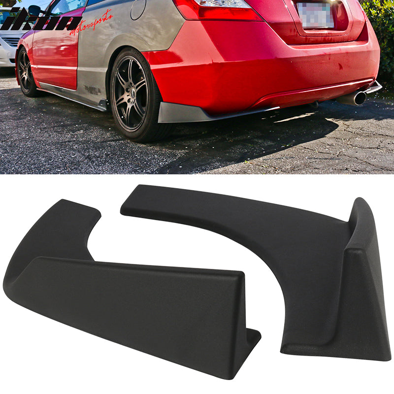 Universal Fitment Textured Black Front Rear Bumper Lip Splitters PP