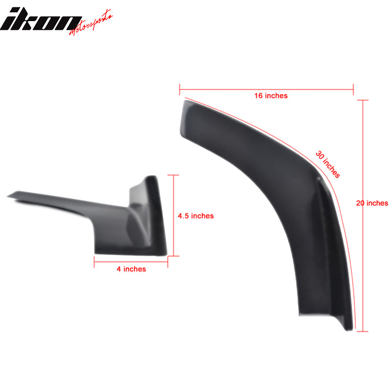 Universal Fitment Textured Black Front Rear Bumper Lip Splitters PP