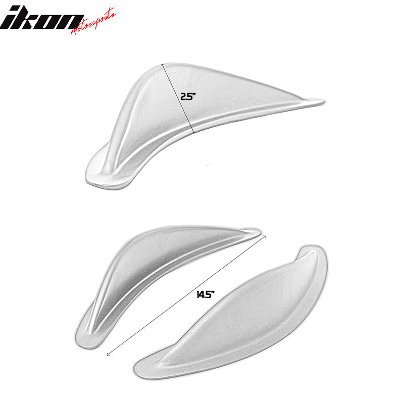 Universal WRC Style Canards PU Front Bumper Lip Splitter Spats 2 Piece