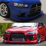 2008-2015 Mitsubishi Lancer EVO X 10 Front Splitter For VTX Voltex Lip