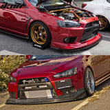 2008-2015 Mitsubishi Lancer EVO X 10 Front Splitter For VTX Voltex Lip