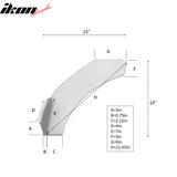 Universal Gloss Black Front Lip Splitter Chin Spoiler Air Dam 2PC