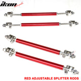 Universal Red Adjustable 8-10.6 Inch Front Spoiler Strut Rods Support