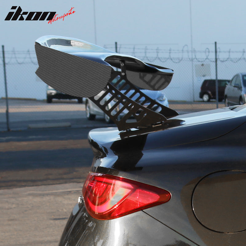V3 Style Universal GT Rear Spoiler Wing Side Plate Add On Carbon Fiber