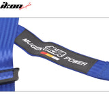 Universal 4 Point Cam-Lock Blue Racing Seat Belt Nylon W/ Mugen Power