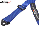 Universal 4 Point Cam-Lock Blue Racing Seat Belt Nylon W/ Mugen Power