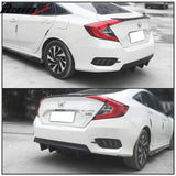 Universal Unpainted Rear Bumper Lip Diffuser Shark Fins ABS 4PC