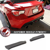 12.5" x 2.5" Universal GT Style Rear Bumper Lip Spats Splitters PU