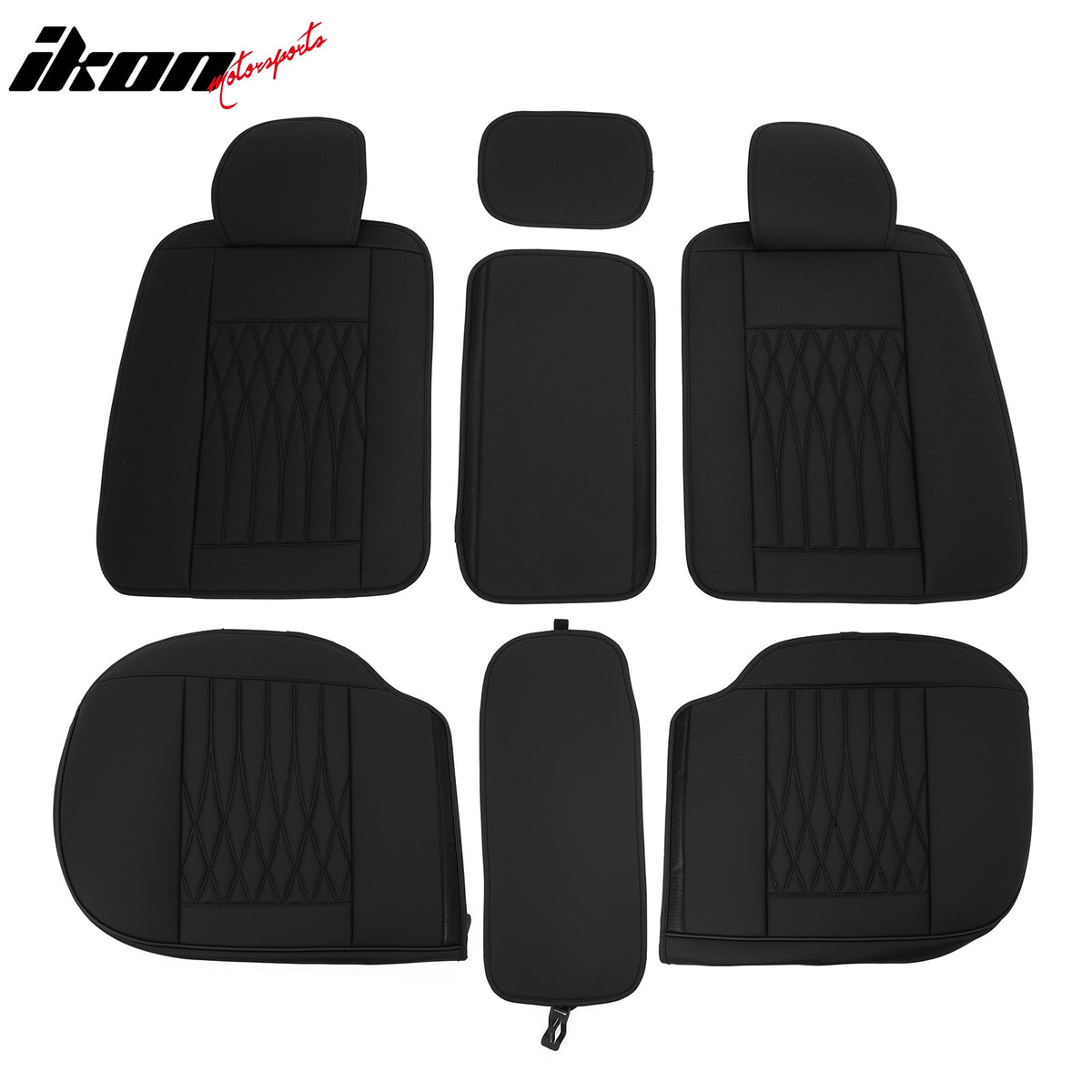 For 5 Passenger Cars Seat Covers 05 Style Front Rear Row Protector PU