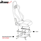 Universal 14" Lock Rail Track Set Racing Seat Adjust Dual Slider Steel