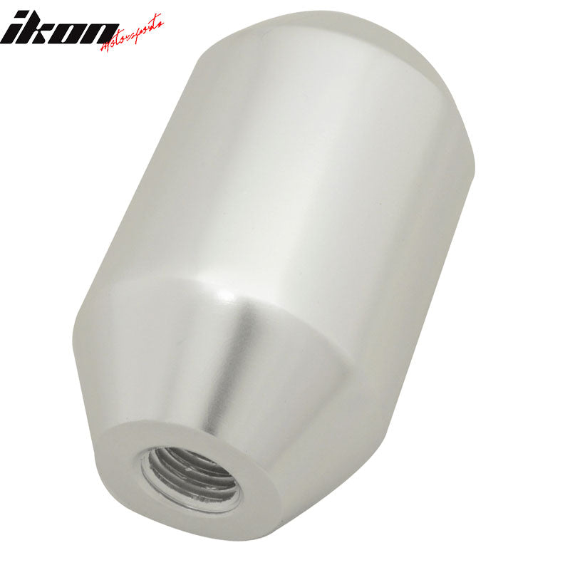 Silver M12X1.75 Thread MT Manual MUG Gear Shift Knob JDM Emblem Logo