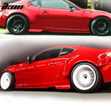 Universal Side Skirts 73"x 6" RB Style PU Unpainted Black Rocker Panel