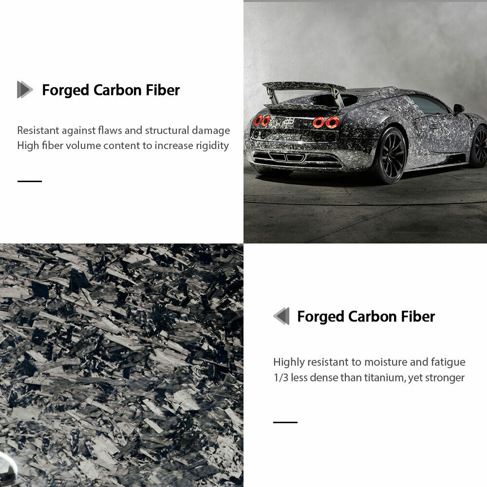 Universal Fitment Rear Trunk Spoiler Lip Wing Forged Carbon Fiber