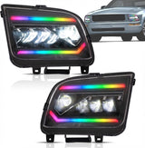 NTXGLOW RGB led headlights (2005 - 2009 Ford Mustang)