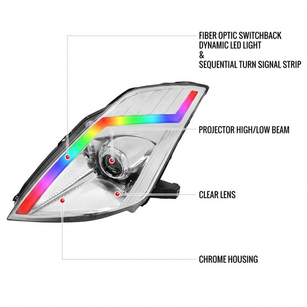 NTXGLOW RGB headlights (2006 - 2009 Nissan 350z) – K2 Industries