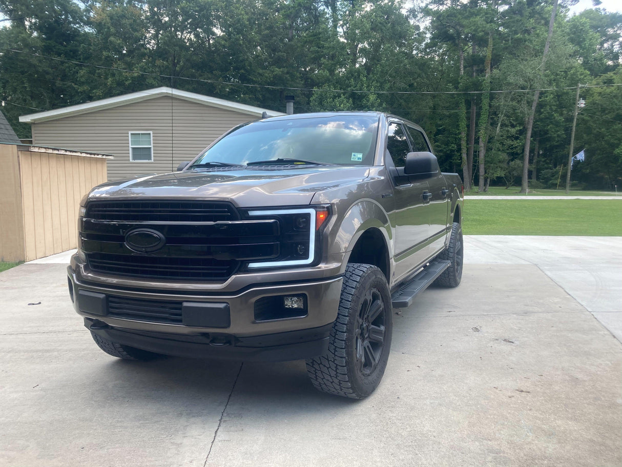 Spec-D Projector Headlights Ford F150 (2018-2019-2020) LED Sequential Switchback - Black / Chrome / Smoke