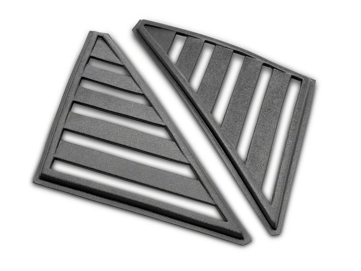 Speedform Hatchback Quarter Window Louvers; Unpainted (79-86 Mustang Hatchback)