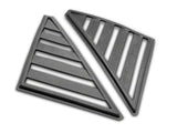 Speedform Hatchback Quarter Window Louvers; Unpainted (79-86 Mustang Hatchback)