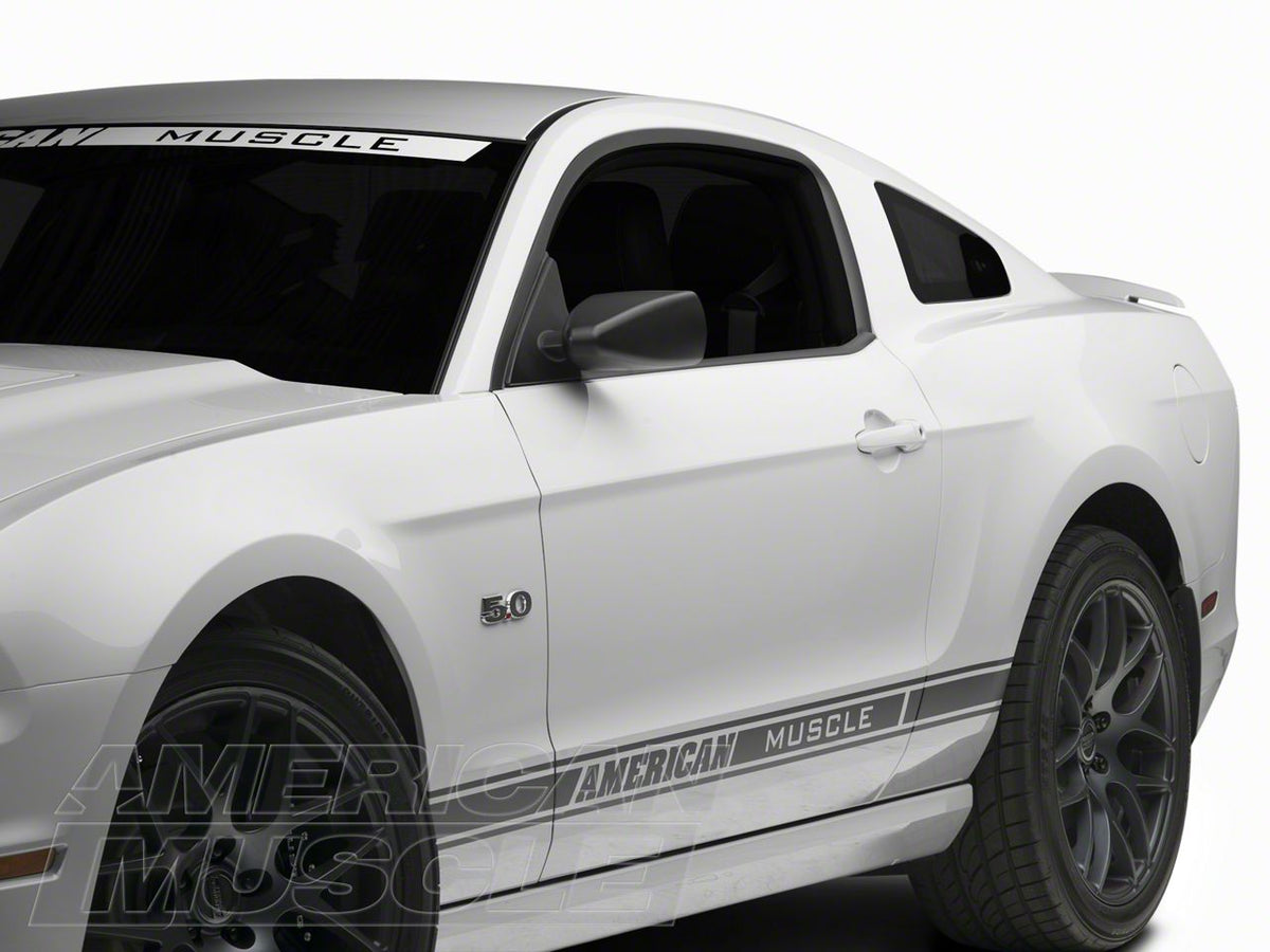 MMD Retro Mirrors; Unpainted (10-14 Mustang)