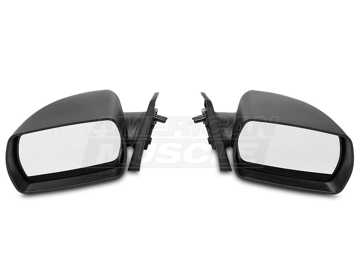 MMD Retro Mirrors; Unpainted (10-14 Mustang)