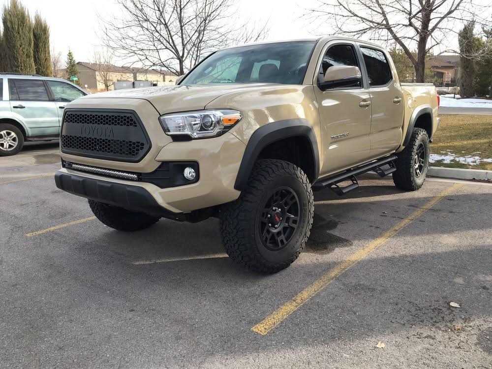 32" Lower Bumper Flush Slim Light Bar Mounting Brackets For 2016-2023 Toyota Tacoma