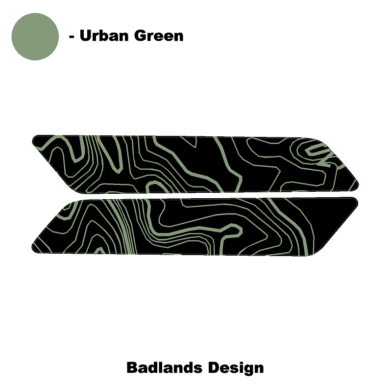 Topo Interior Front Door Grab Handle Overlay Kit (Printed + Laser Series) - 2021+ Bronco