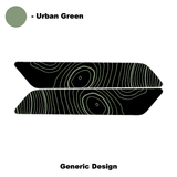 Topo Interior Rear Door Grab Handle Overlay Kit (Printed Series) - 2021+ Bronco 4 Door