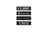 US Military Logo Emblem for Weathertech All Weather Floor Mats (Metal Etched) - Universal