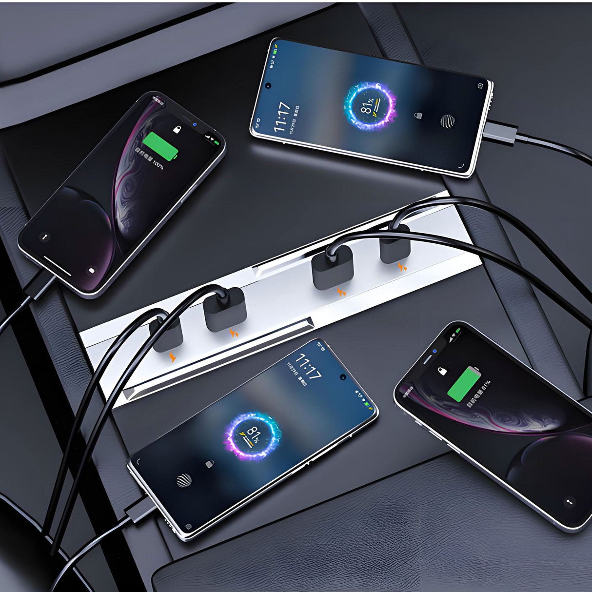 65W USB Hub for Model 3 Highland/Model Y Juniper | Dual USB-C + Dual USB-A | Fast Charging