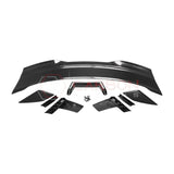 Dark Horse-Style Carbon Fiber Rear Spoiler with Integrated Gurney Flap for 2024+ Ford Mustang