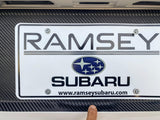 V1 3D Carbon License Plate Panel Black Out Overlays - 2015-2020 Subaru WRX / STI