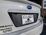 V1 3D Carbon License Plate Panel Black Out Overlays - 2015-2020 Subaru WRX / STI