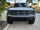 V2 Smoked Shortie Style Light Bar Overlays - 2021+ Bronco (Standard Headlights)