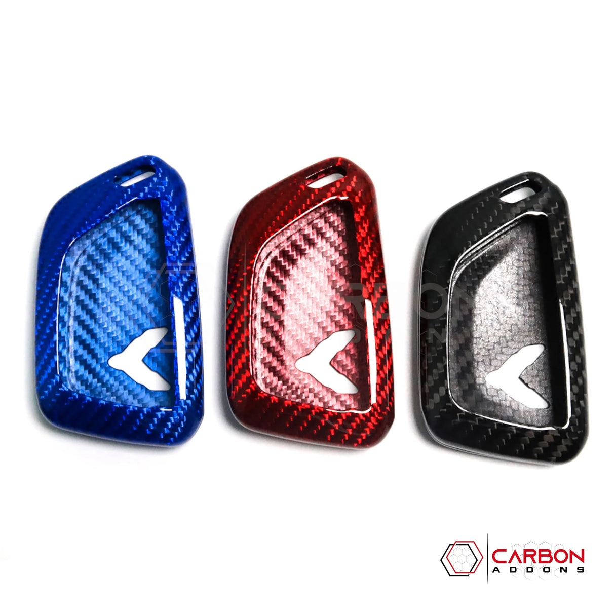 C8 CORVETTE CARBON FIBER KEY COVER - BLACK, RED, BLUE OR FORGE CARBON