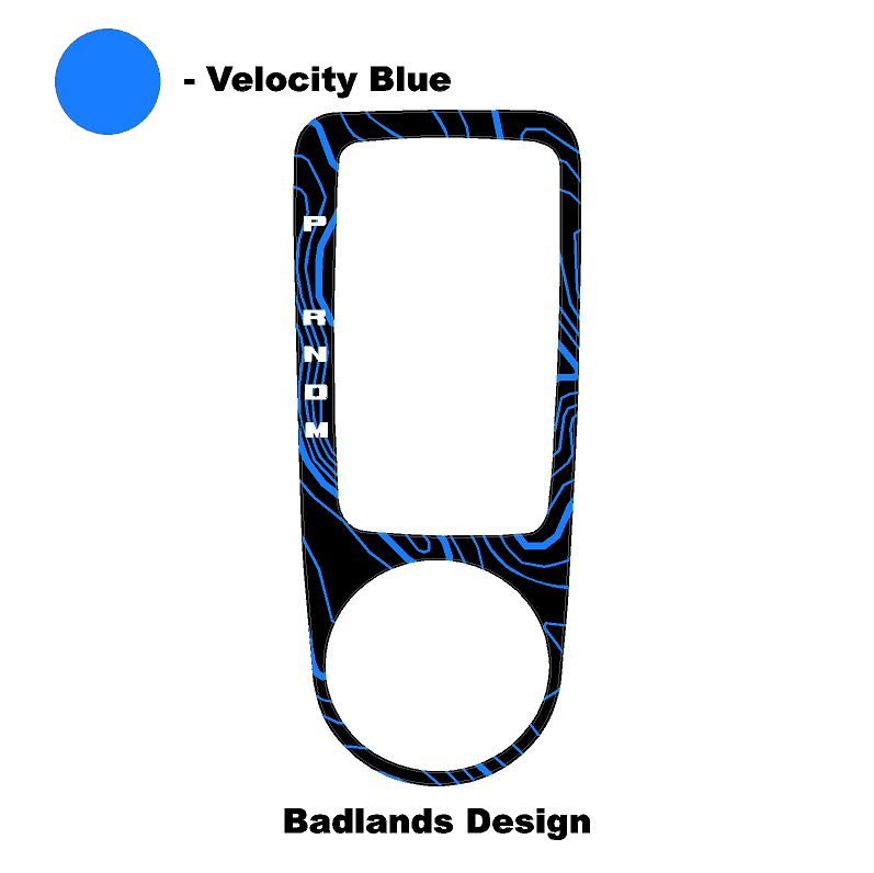 Topo Automatic Shifter Overlay (Printed Series) - 2021+ Bronco Automatic