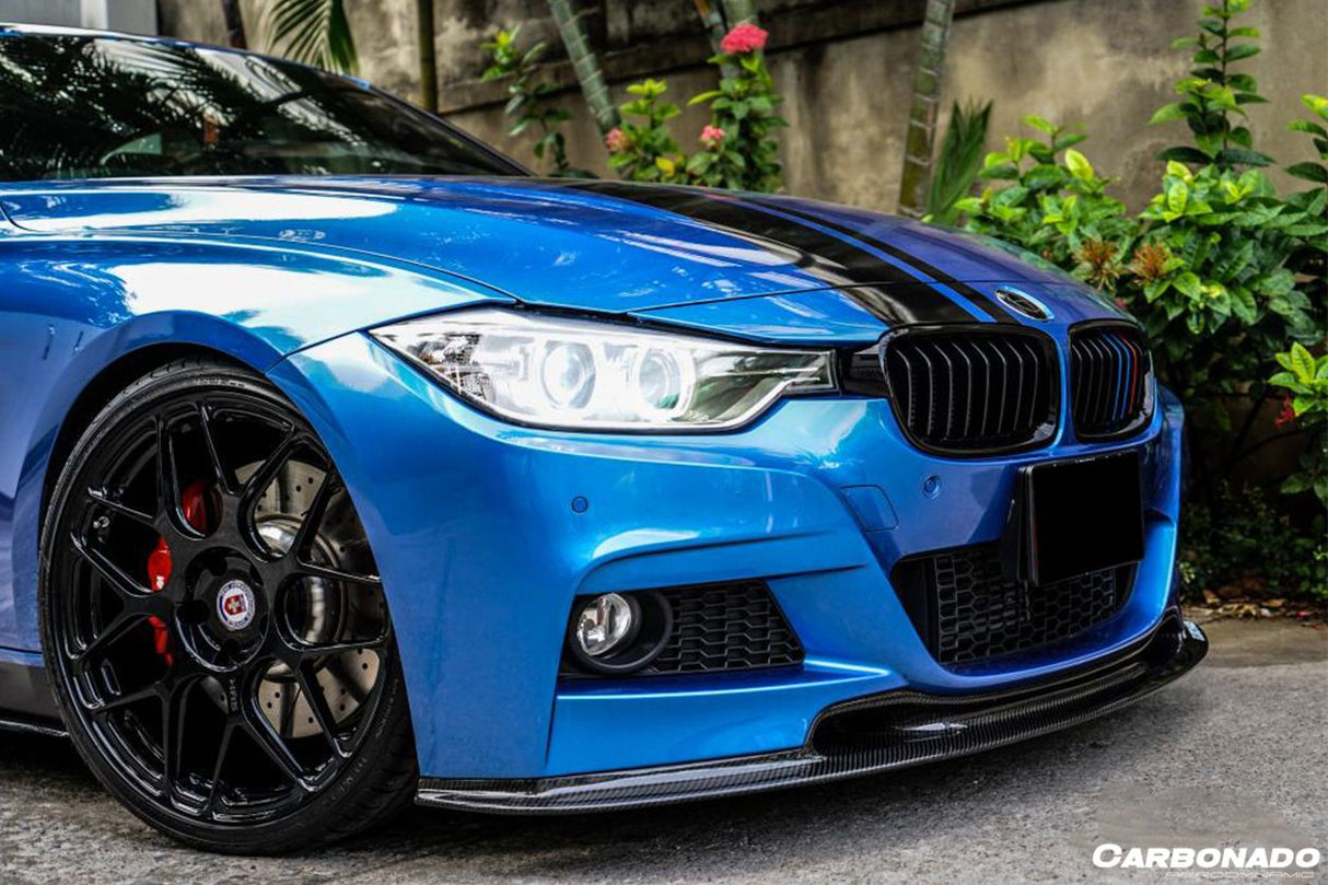 2013-2019 BMW 3 Series F30 F35 VA Style Carbon Fiber Front Lip(For MT Rear Bumper only)