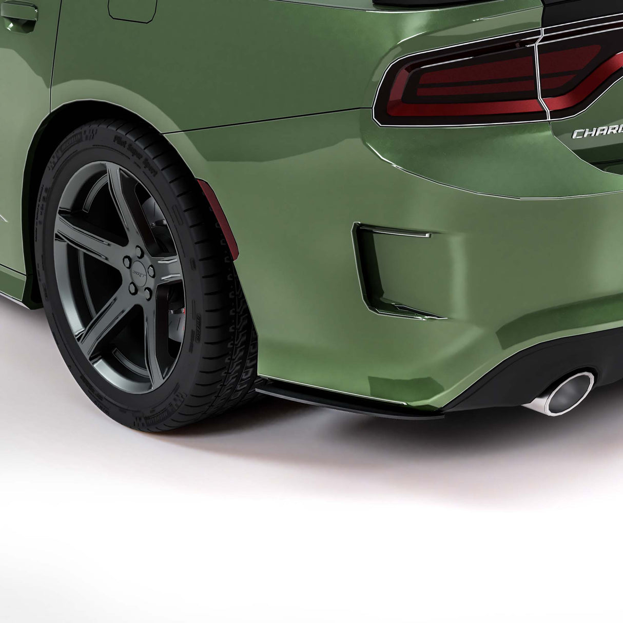 2008-2023 Dodge Charger 1R Style Rear Bumper Side Splitters - Vicrez
