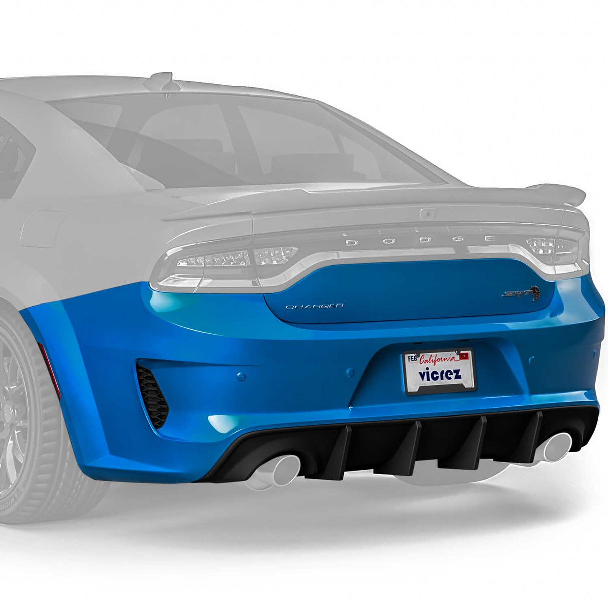 2015-2023 Dodge Charger SRT Hellcat Style Widebody Rear Bumper - Vicrez