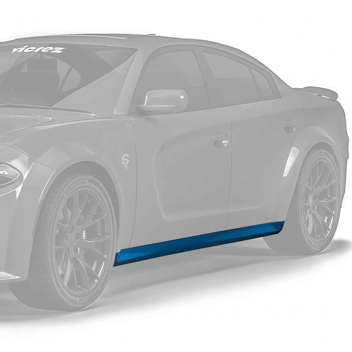 2015-2023 Dodge Charger SRT Hellcat Style Widebody Side Skirts - Vicrez