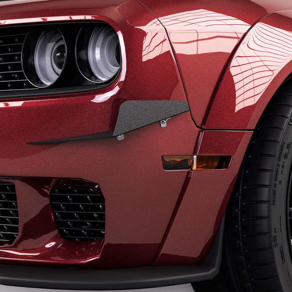 2015-2023 Dodge Challenger 2LV Style Front Bumper Canards - Vicrez
