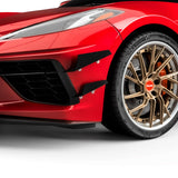 2020-2026 Chevrolet Corvette C8 4VR + 3VR Style Front Bumper Canards - Vicrez