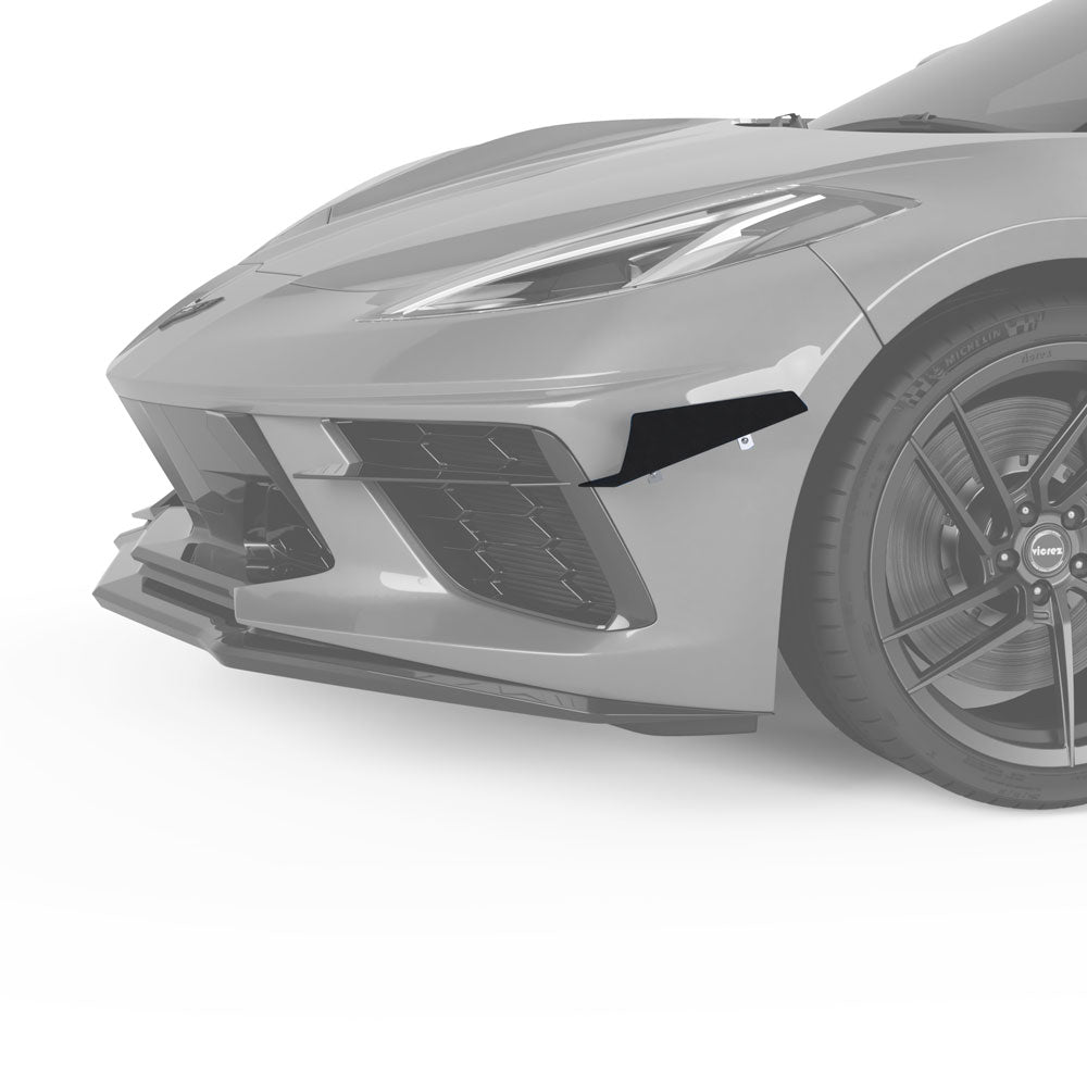 2020-2026 Chevrolet Corvette C8 4VR Style Front Bumper Canards - Vicrez