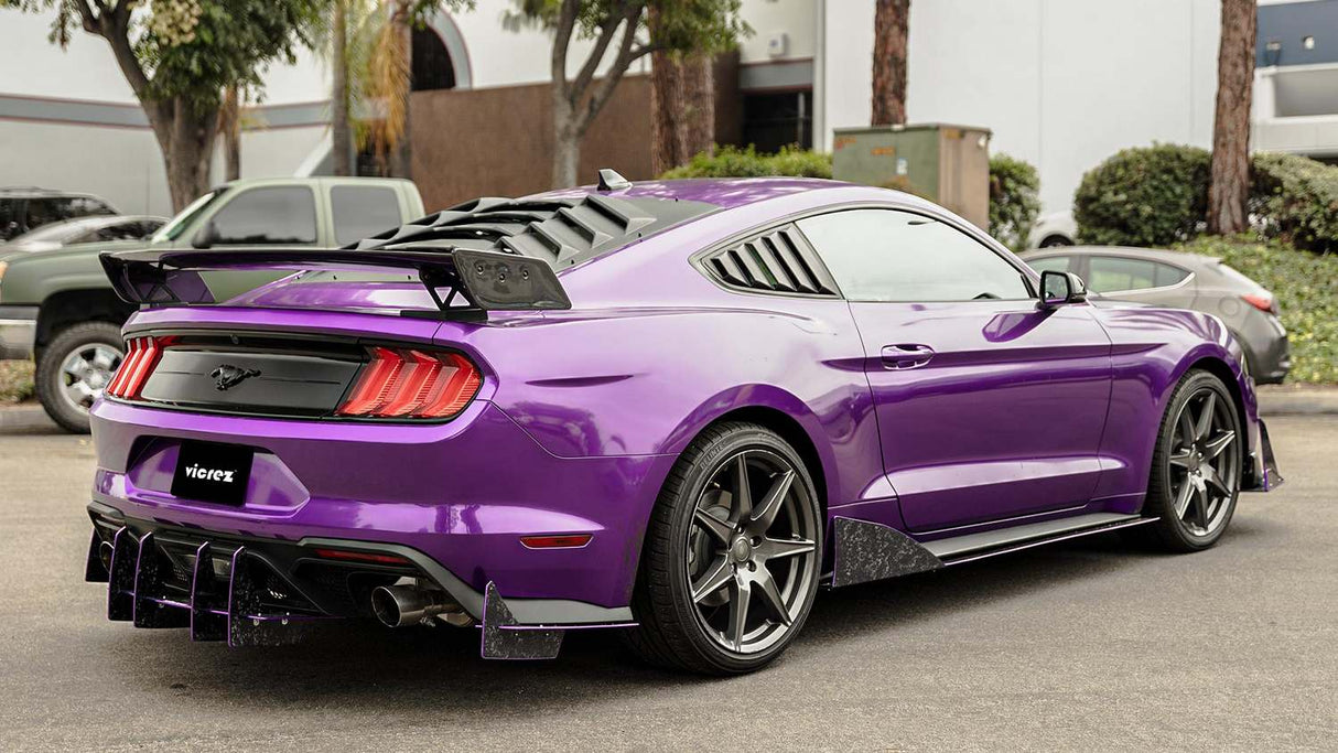 2015-2025 Ford Mustang VZR1 Style Side Skirt Splitters - Vicrez
