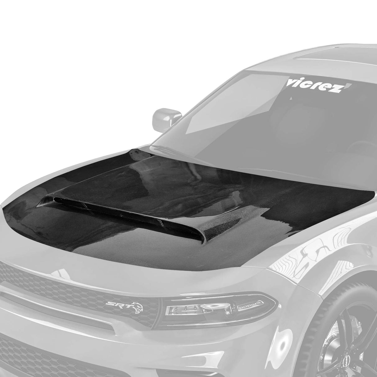 2015-2023 Dodge Charger Demon Style Vented Hood - Vicrez Carbon Fiber