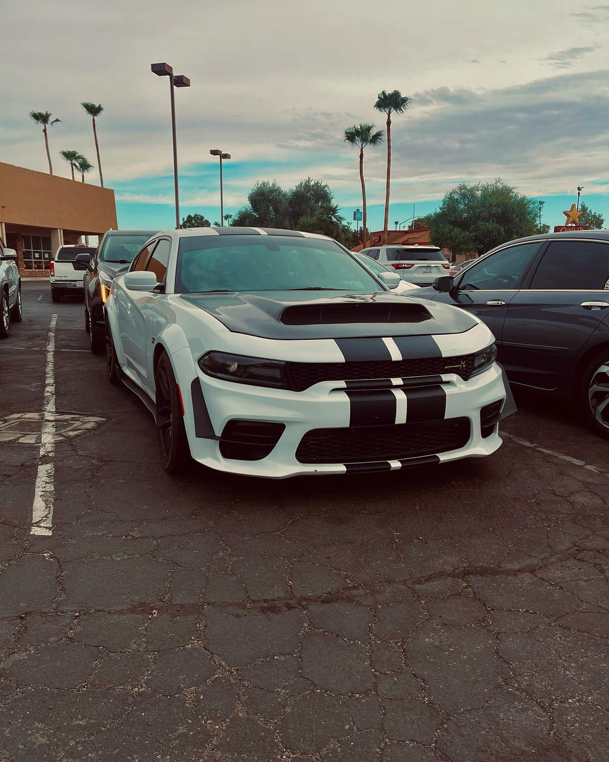 2015-2023 Dodge Charger Demon Style Vented Hood - Vicrez Carbon Fiber