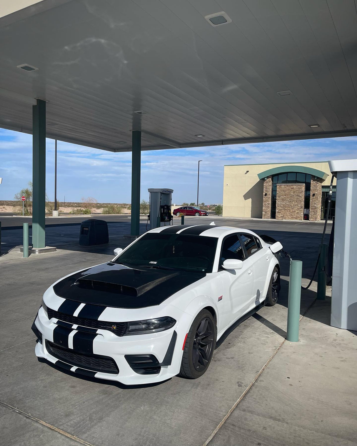 2015-2023 Dodge Charger Demon Style Vented Hood - Vicrez Carbon Fiber