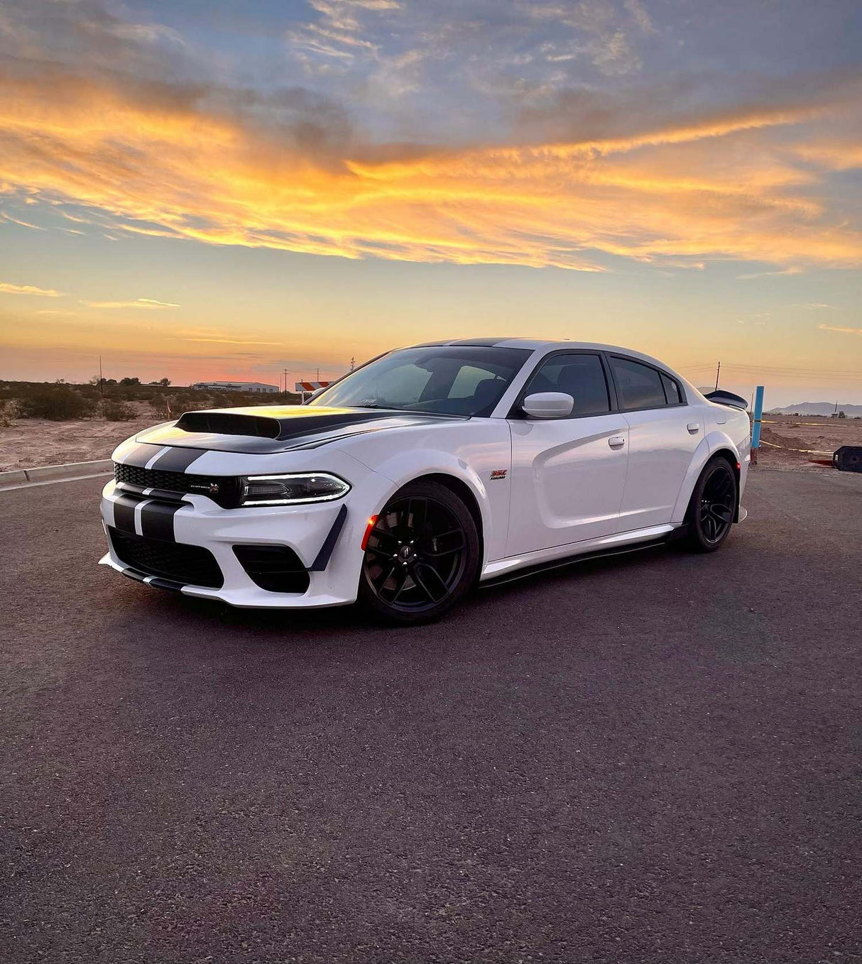 2015-2023 Dodge Charger Demon Style Vented Hood - Vicrez Carbon Fiber