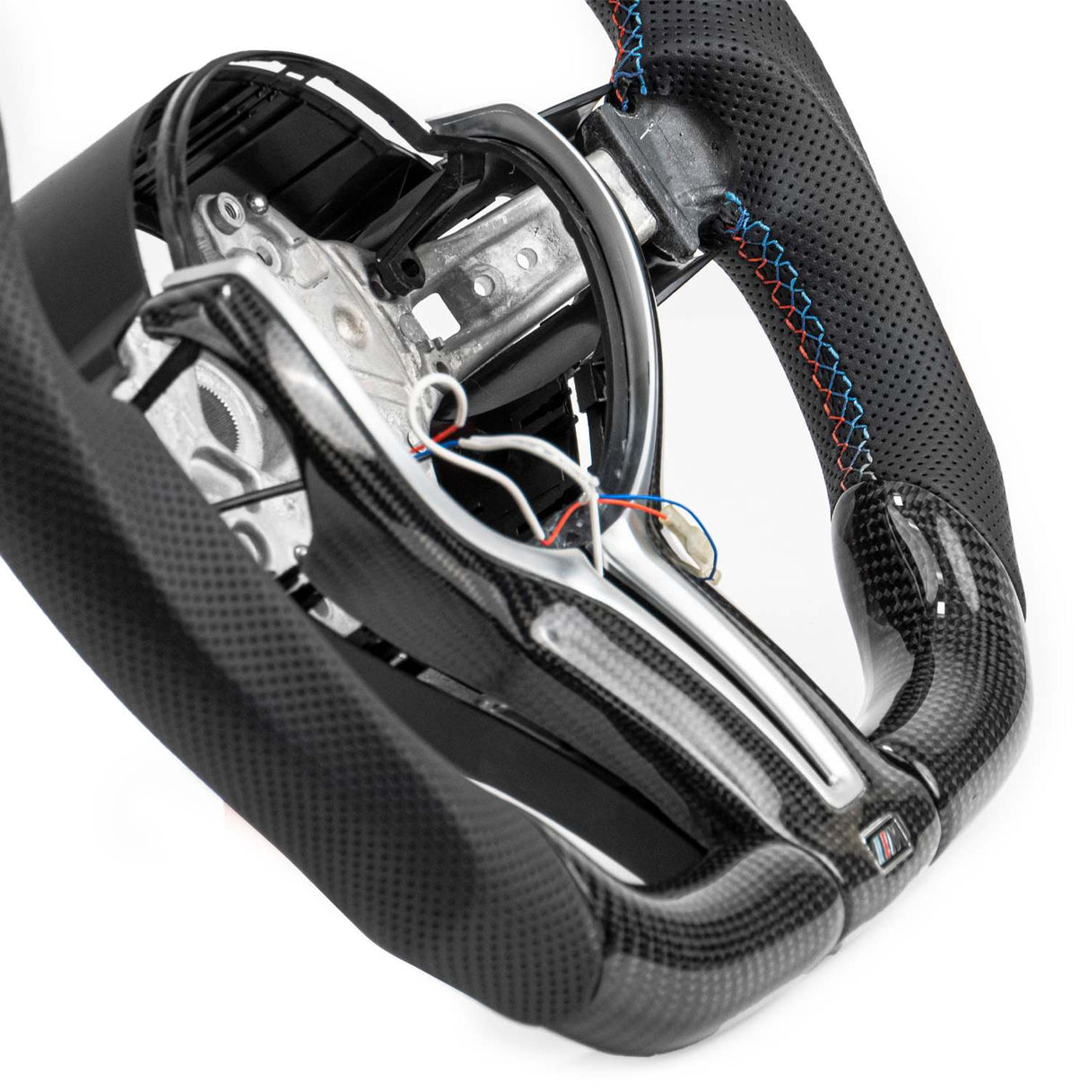 BMW M Performance Style Carbon Fiber Steering Wheel w/ LED - Vicrez
