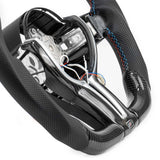 BMW M Performance Style Carbon Fiber Steering Wheel w/ LED - Vicrez