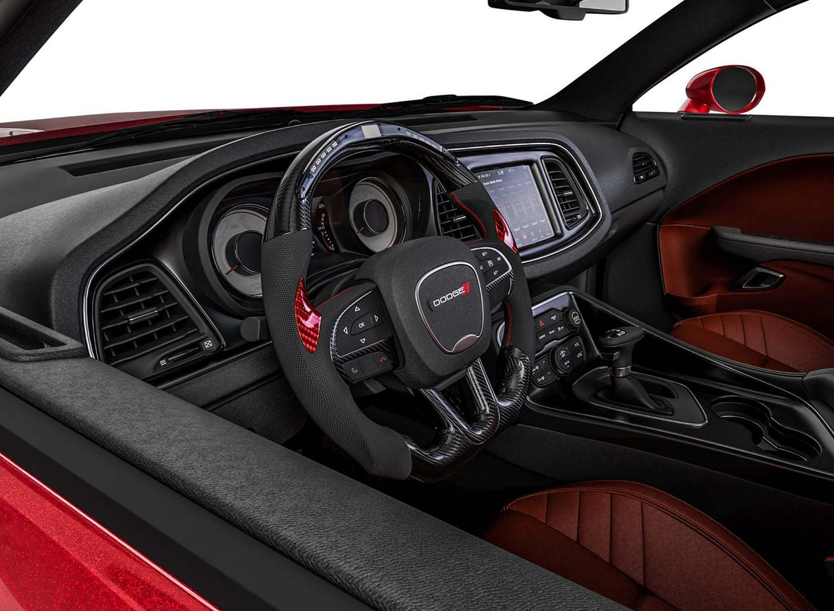 2015-2020 Jeep Grand Cherokee Carbon Fiber Steering Wheel+LED Dash - Vicrez